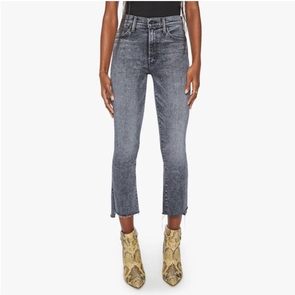 Mother The Insider Crop Step Fray jeans Train Stops 27 - Picture 1 of 15